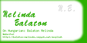 melinda balaton business card